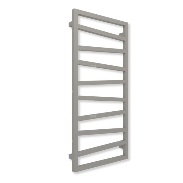 Grzejnik drabinkowy TERMA ZIGZAG, podłączenie O1, wym. 1310 x 500 mm, kolor ciemne aluminium metaliczny RAL9007 (farba), moc 490W