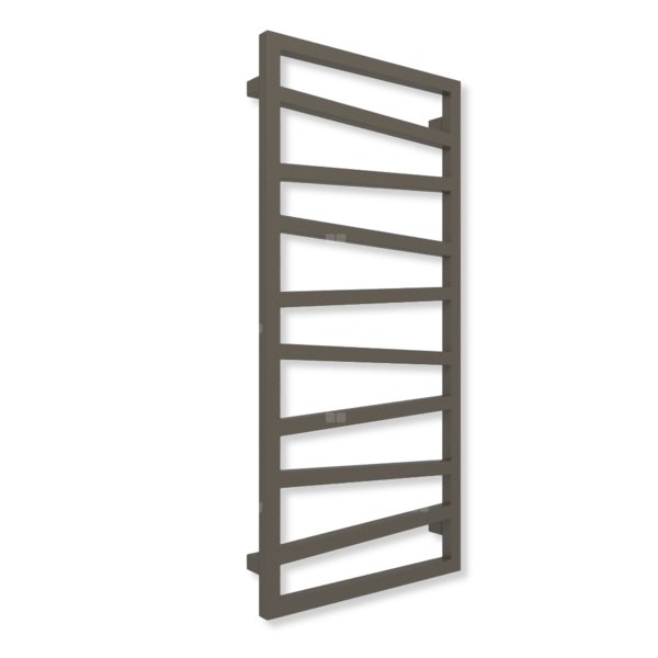 Grzejnik drabinkowy TERMA ZIGZAG, podłączenie ZX, wym. 1310 x 500 mm, kolor ciemny brąz (farba), moc 490W