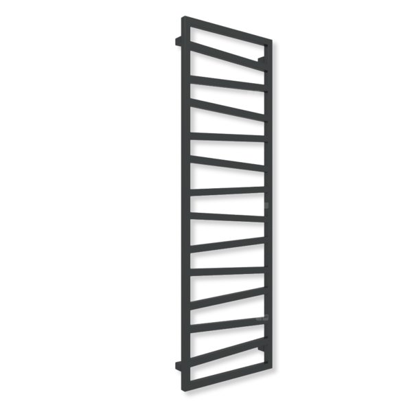 Grzejnik drabinkowy TERMA ZIGZAG, podłączenie ZS, wym. 1540 x 500 mm, kolor czarny jak kruk mat RAL9005 (farba), moc 581W