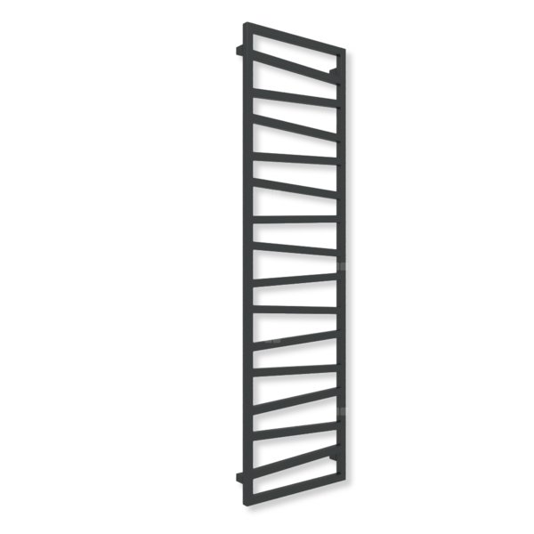Grzejnik drabinkowy TERMA ZIGZAG, podłączenie 5P, wym. 1780 x 500 mm, kolor czarny jak kruk mat RAL9005 (farba), moc 627W