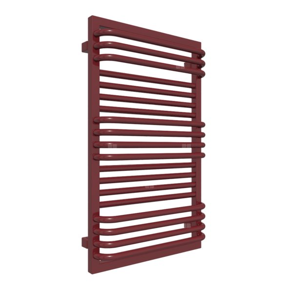 Grzejnik drabinkowy TERMA POC 2, podłączenie SX, wym. 840 x 500 mm, kolor czerwony purpurowy RAL3004 (farba), moc 493W