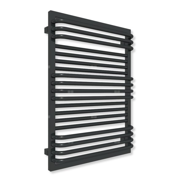Grzejnik drabinkowy TERMA POC 2, podłączenie SX, wym. 840 x 600 mm, kolor czarny jak kruk mat RAL9005 (farba), moc 590W