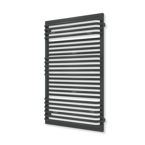 Grzejnik drabinkowy TERMA POC 2, podłączenie SX, wym. 1040 x 600 mm, kolor czarny jak kruk soft (farba), moc 743W