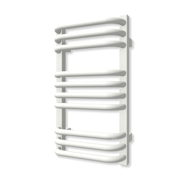 Grzejnik elektryczny TERMA ALEX 540 x 300 mm, kolor biały sygnałowy RAL9003, moc 200 W, podłączenie E8, kabel spiralny z wtyczką biały