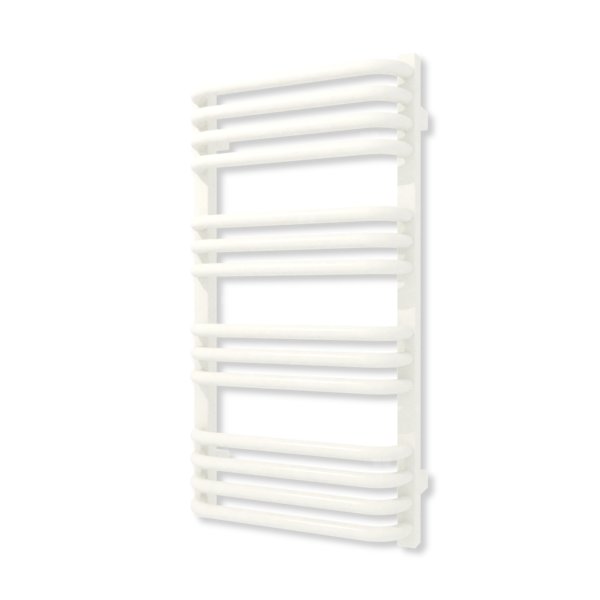 Grzejnik elektryczny TERMA ALEX 760 x 400 mm, kolor biały drogowy RAL9016, moc 300 W, podłączenie E8, kabel spiralny z wtyczką biały