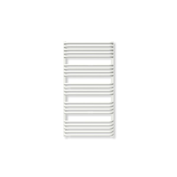 Grzejnik elektryczny TERMA ALEX 1140 x 600 mm, kolor biały sygnałowy RAL9003, moc 800 W, podłączenie E8, kabel spiralny z wtyczką biały