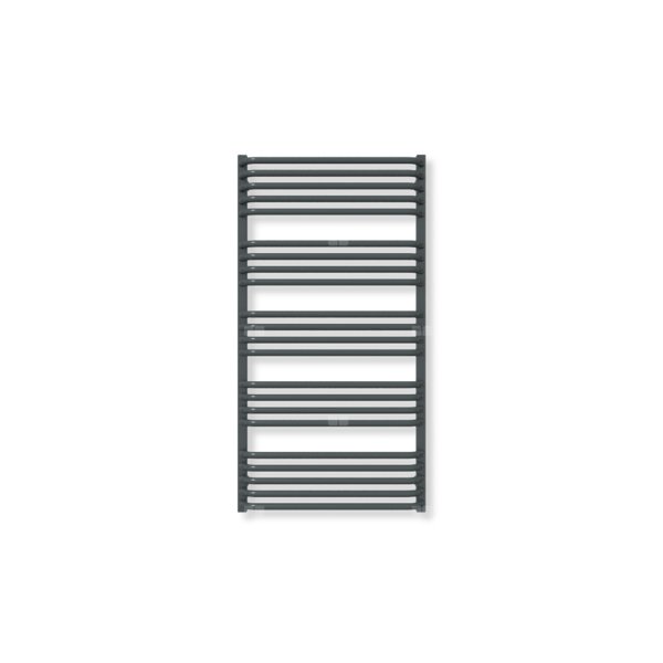 Grzejnik elektryczny TERMA ALEX 1140 x 600 mm, kolor czarny anodowy, moc 800 W, podłączenie E1, kabel spiralny z wtyczką