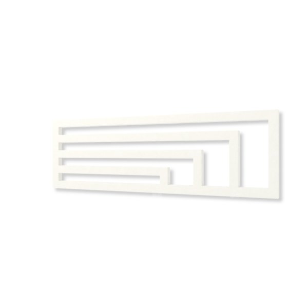 Grzejnik elektryczny TERMA ANGUS H 360 x 1140 mm, kolor biały drogowy RAL9016, moc 400 W, podłączenie E7, kabel spiralny z wtyczką biały