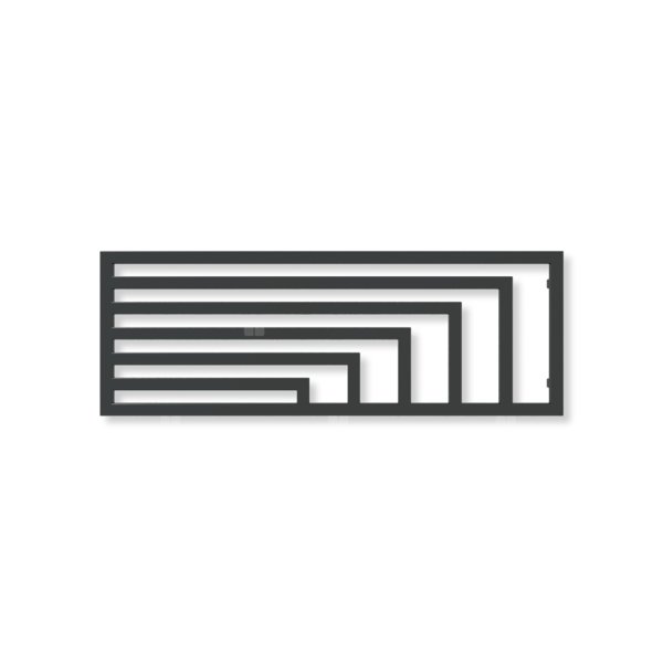 Grzejnik elektryczny TERMA ANGUS H 520 x 1460 mm, kolor czarny jak kruk mat RAL9005, moc 800 W, podłączenie E2, kabel spiralny z wtyczką