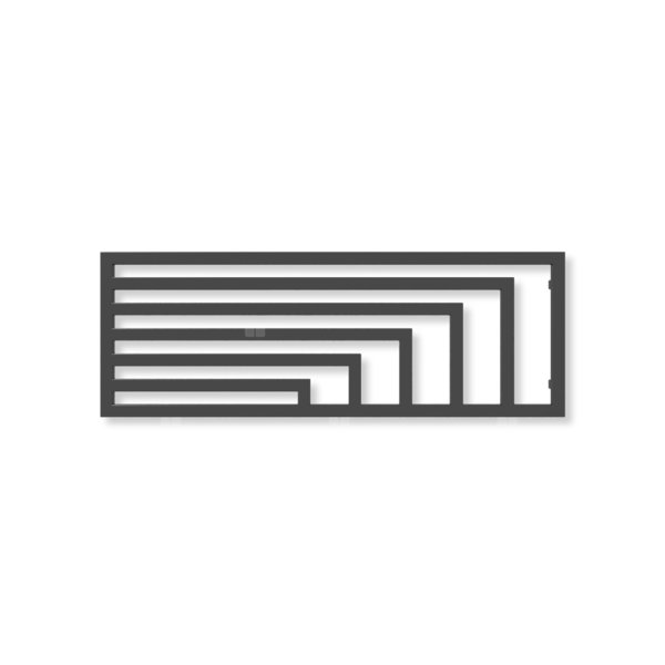 Grzejnik elektryczny TERMA ANGUS H 520 x 1460 mm, kolor heban, moc 800 W, podłączenie E7, kabel spiralny z wtyczką czarny