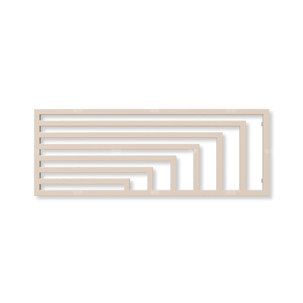 Grzejnik elektryczny TERMA ANGUS H 600 x 1620 mm, kolor jasna kość słoniowa RAL1015, moc 800 W, podłączenie E7, kabel spiralny z wtyczką srebrzysty