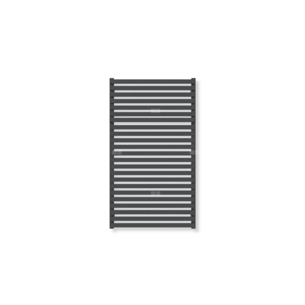 Grzejnik elektryczny TERMA CITY 1050 x 600 mm, kolor szary czarny RAL7021, moc 800 W, podłączenie E1, kabel prosty bez wtyczki z maskownicą szary