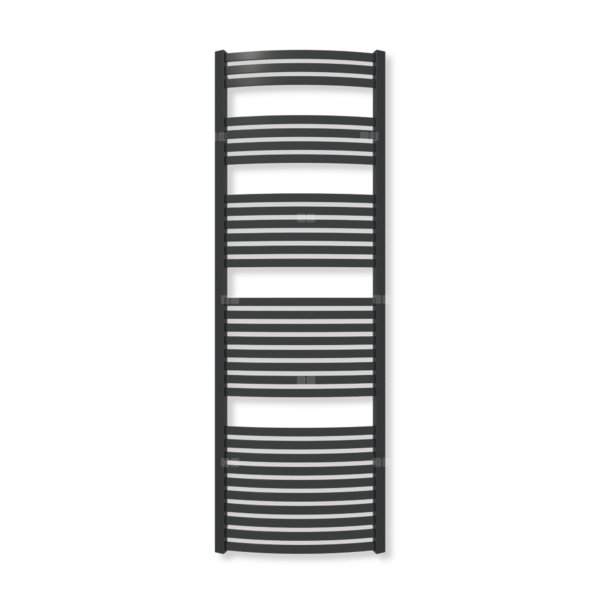 Grzejnik elektryczny TERMA DEXTER 1760 x 600 mm, kolor czarny jak kruk mat RAL9005, moc 1000 W, podłączenie E8, kabel spiralny z wtyczką