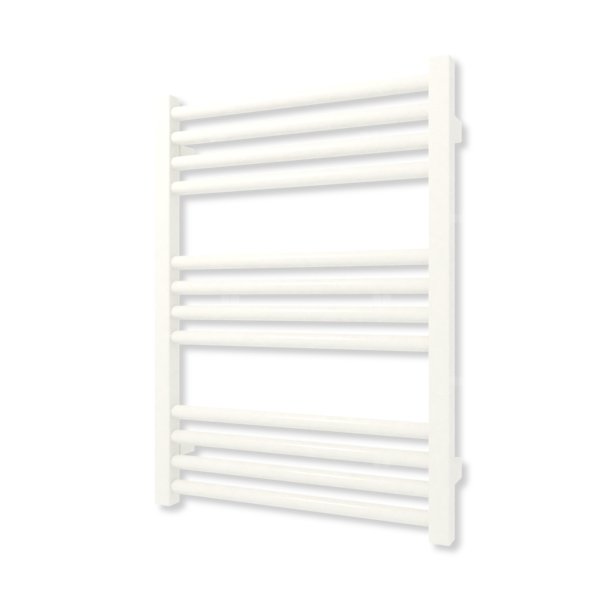 Grzejnik elektryczny TERMA FIONA 660 x 480 mm, kolor biały drogowy RAL9016, moc 300 W, podłączenie E8, kabel spiralny z wtyczką
