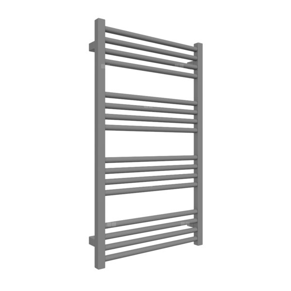 Grzejnik elektryczny TERMA FIONA 900 x 530 mm, kolor szary kurz RAL7037, moc 400 W, podłączenie E1, kabel spiralny z wtyczką szary