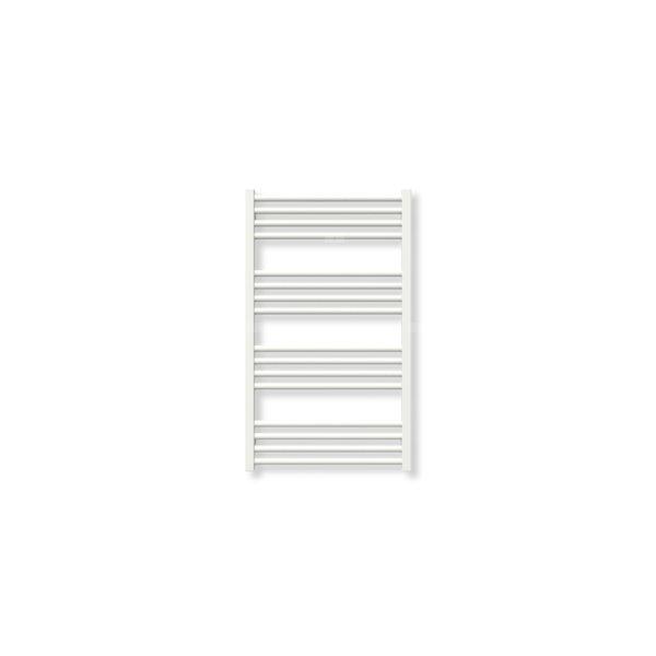 Grzejnik elektryczny TERMA FIONA 900 x 530 mm, kolor biały soft, moc 400 W, podłączenie E8, kabel spiralny z wtyczką biały