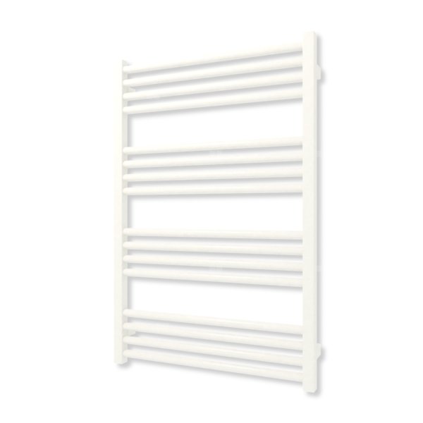 Grzejnik elektryczny TERMA FIONA 900 x 600 mm, kolor biały drogowy RAL9016, moc 400 W, podłączenie E8, kabel spiralny z wtyczką