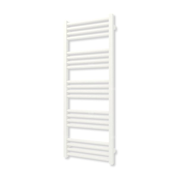 Grzejnik elektryczny TERMA FIONA 1140 x 430 mm, kolor biały soft, moc 400 W, podłączenie E1, kabel prosty bez wtyczki z maskownicą biały