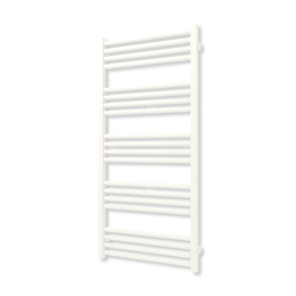 Grzejnik elektryczny TERMA FIONA 1140 x 530 mm, kolor biały drogowy RAL9016, moc 600 W, podłączenie E8, kabel prosty bez wtyczki z maskownicą