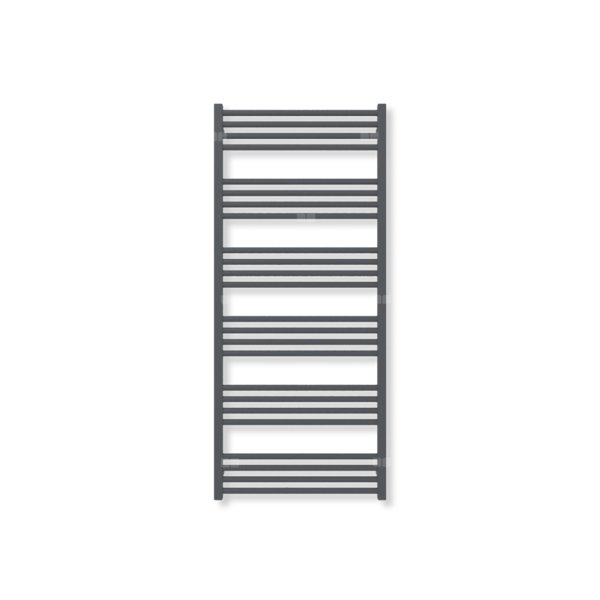 Grzejnik elektryczny TERMA FIONA 1380 x 600 mm, kolor metaliczna czerń, moc 800 W, podłączenie E8, kabel spiralny z wtyczką czarny