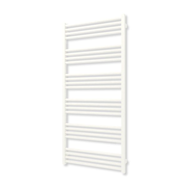 Grzejnik elektryczny TERMA FIONA 1380 x 630 mm, kolor biały drogowy RAL9016, moc 800 W, podłączenie E8, kabel spiralny z wtyczką