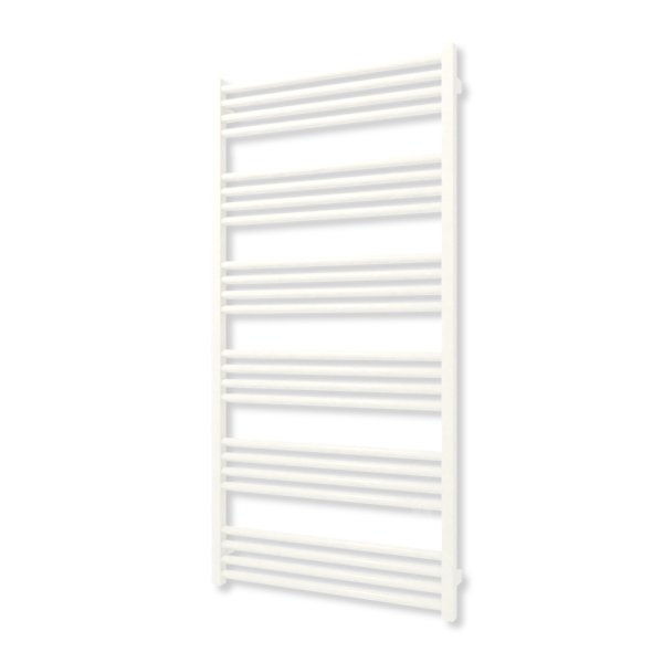 Grzejnik elektryczny TERMA FIONA 1380 x 680 mm, kolor biały drogowy RAL9016, moc 800 W, podłączenie E1, kabel spiralny z wtyczką biały