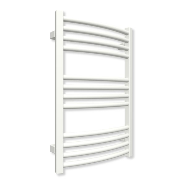 Grzejnik elektryczny TERMA LENA 660 x 400 mm, kolor biały soft, moc 300 W, podłączenie E1, kabel prosty bez wtyczki z maskownicą