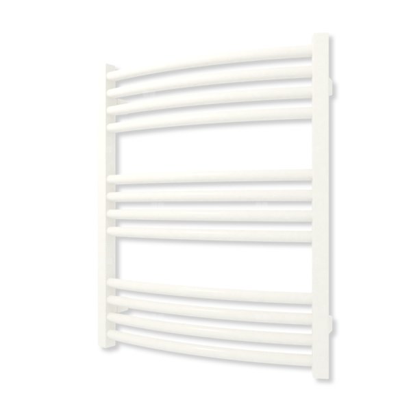 Grzejnik elektryczny TERMA LENA 660 x 530 mm, kolor biały drogowy RAL9016, moc 300 W, podłączenie E1, kabel prosty bez wtyczki z maskownicą szary