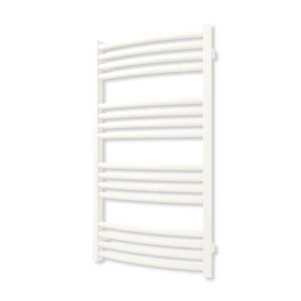 Grzejnik elektryczny TERMA LENA 900 x 500 mm, kolor biały drogowy RAL9016, moc 400 W, podłączenie E8, kabel prosty bez wtyczki z maskownicą biały