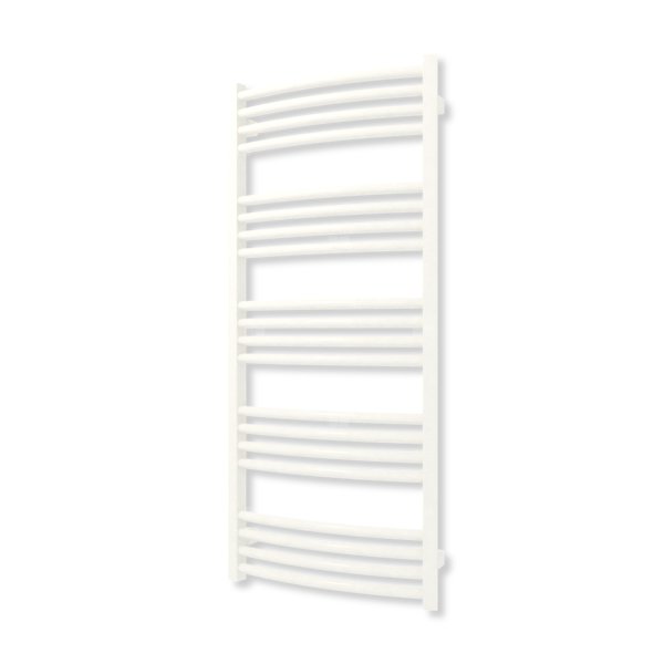 Grzejnik elektryczny TERMA LENA 1140 x 500 mm, kolor biały drogowy RAL9016, moc 600 W, podłączenie E1, kabel spiralny z wtyczką biały