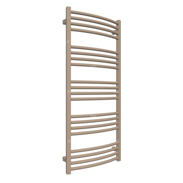 Grzejnik elektryczny TERMA LENA 1140 x 500 mm, kolor kwarc, moc 600 W, podłączenie E1, kabel spiralny z wtyczką srebrzysty