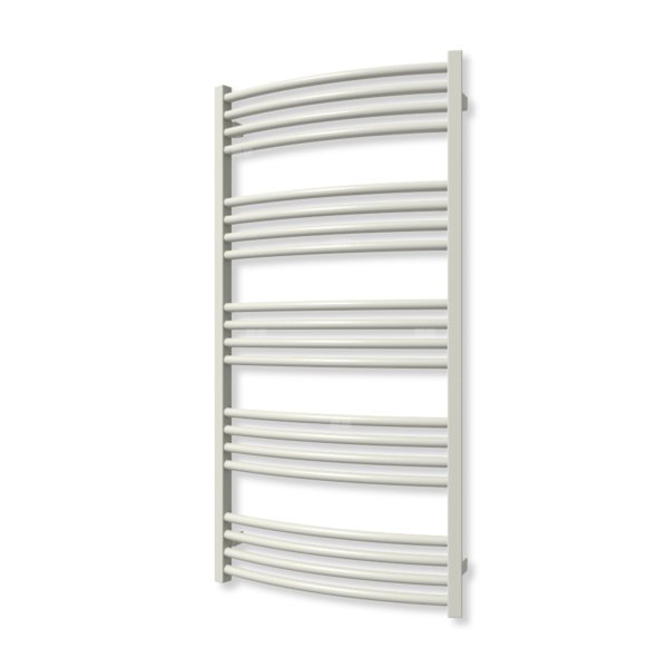 Grzejnik elektryczny TERMA LENA 1140 x 580 mm, kolor biało-szary RAL9002, moc 600 W, podłączenie E8, kabel prosty z wtyczką szary