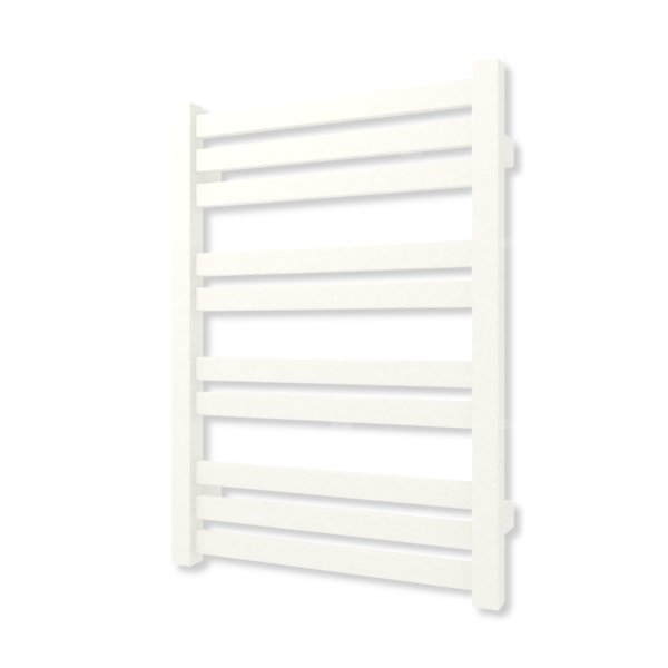 Grzejnik elektryczny TERMA MARLIN 600 x 430 mm, kolor biały drogowy RAL9016, moc 300 W, podłączenie E8, kabel spiralny z wtyczką