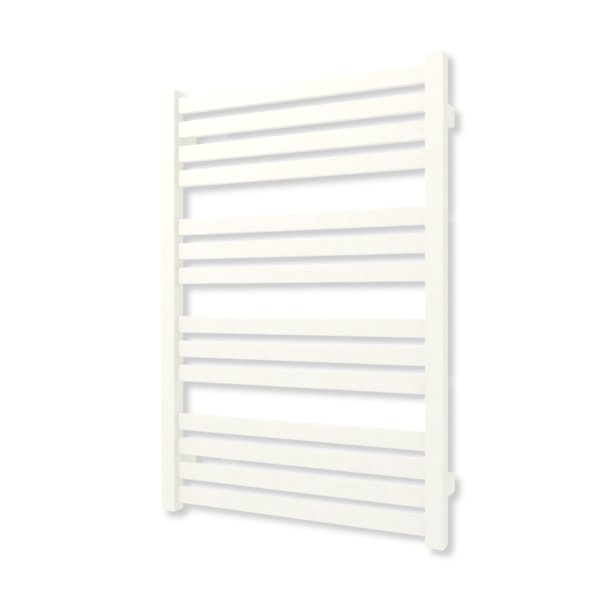 Grzejnik elektryczny TERMA MARLIN 780 x 530 mm, kolor biały drogowy RAL9016, moc 400 W, podłączenie E1, kabel prosty bez wtyczki z maskownicą biały