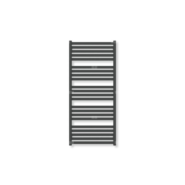 Grzejnik elektryczny TERMA MARLIN 1180 x 530 mm, kolor czarny jak kruk soft, moc 600 W, podłączenie E8, kabel prosty bez wtyczki z maskownicą