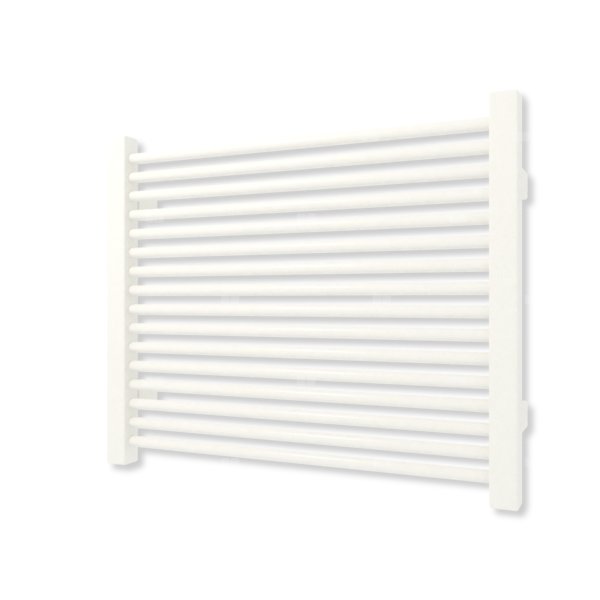 Grzejnik elektryczny TERMA MIKE 430 x 530 mm, kolor biały drogowy RAL9016, moc 300 W, podłączenie E8, kabel spiralny z wtyczką