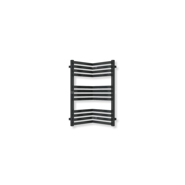 Grzejnik elektryczny TERMA INCORNER 730 x 350 mm, kolor czarny jak kruk soft, moc 400 W, podłączenie E8, kabel spiralny z wtyczką