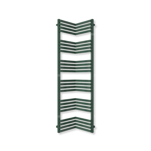 Grzejnik elektryczny TERMA INCORNER 1540 x 350 mm, kolor zielony chlorofil, moc 800 W, podłączenie E1, kabel spiralny z wtyczką