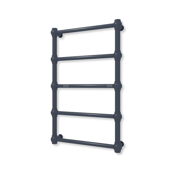 Grzejnik elektryczny TERMA RETRO 800 x 500 mm, kolor granatowy stalowy RAL5011, moc 200 W, podłączenie E1, kabel prosty bez wtyczki z maskownicą