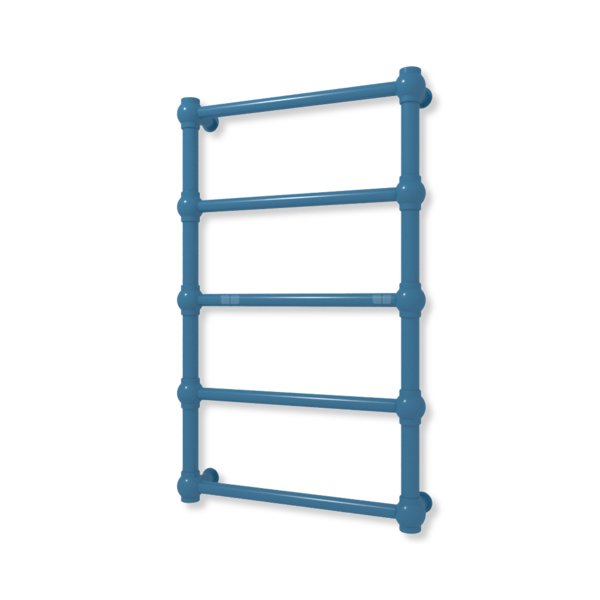 Grzejnik elektryczny TERMA RETRO 800 x 500 mm, kolor niebieski capri  RAL5019, moc 200 W, podłączenie E8, kabel spiralny z wtyczką srebrzysty