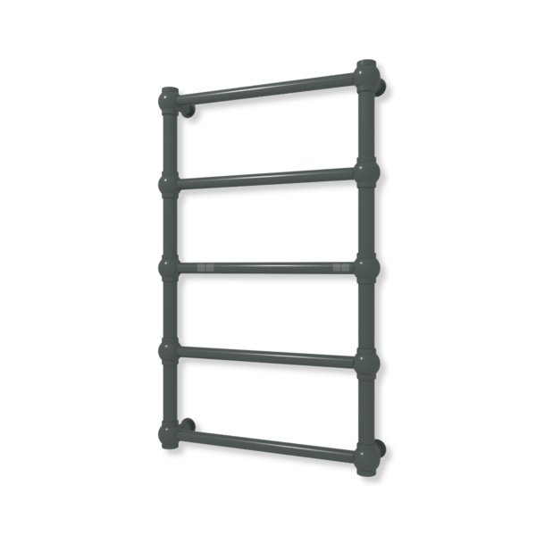 Grzejnik elektryczny TERMA RETRO 800 x 500 mm, kolor zielony czarny RAL6012, moc 200 W, podłączenie E8, kabel spiralny z wtyczką