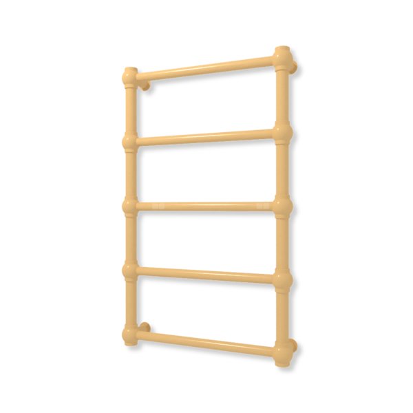 Grzejnik elektryczny TERMA RETRO 800 x 500 mm, kolor szczotkowany mosiądz, moc 200 W, podłączenie E8, kabel spiralny z wtyczką żółty