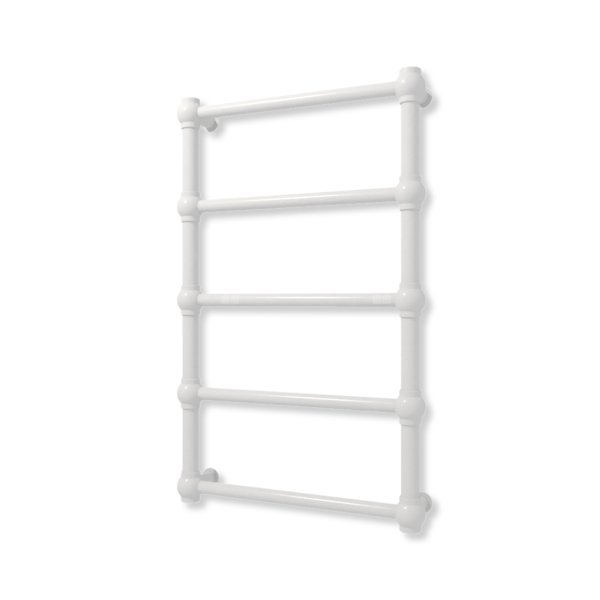 Grzejnik elektryczny TERMA RETRO 800 x 500 mm, kolor chrom, moc 120 W, podłączenie E1, kabel spiralny z wtyczką srebrzysty