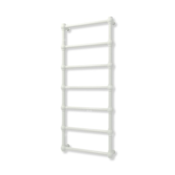 Grzejnik elektryczny TERMA RETRO 1170 x 500 mm, kolor popielaty RAL9018, moc 300 W, podłączenie E8, kabel spiralny z wtyczką srebrzysty