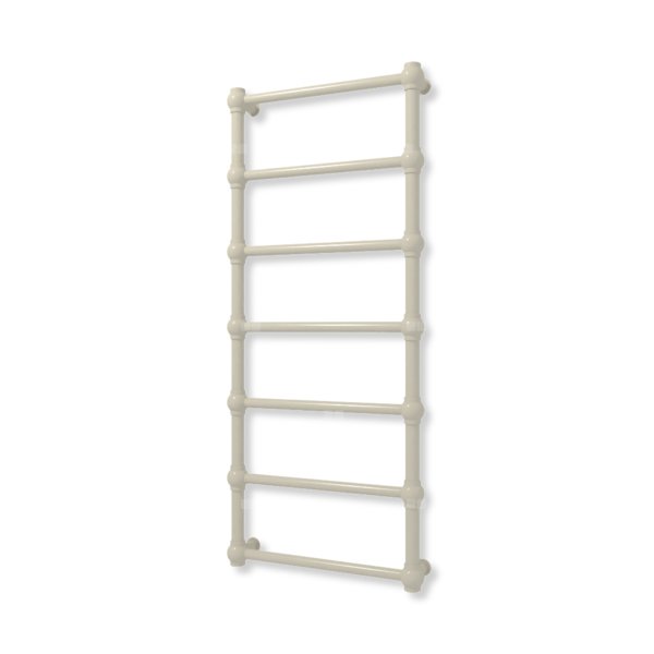 Grzejnik elektryczny TERMA RETRO 1170 x 500 mm, kolor kalifornijski beż, moc 300 W, podłączenie E8, kabel spiralny z wtyczką biały