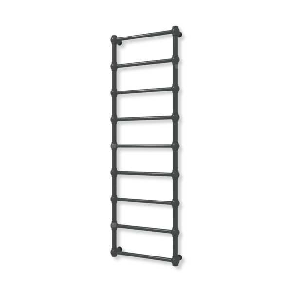 Grzejnik elektryczny TERMA RETRO 1540 x 500 mm, kolor czarny jak kruk soft, moc 400 W, podłączenie E8, kabel prosty z wtyczką czarny