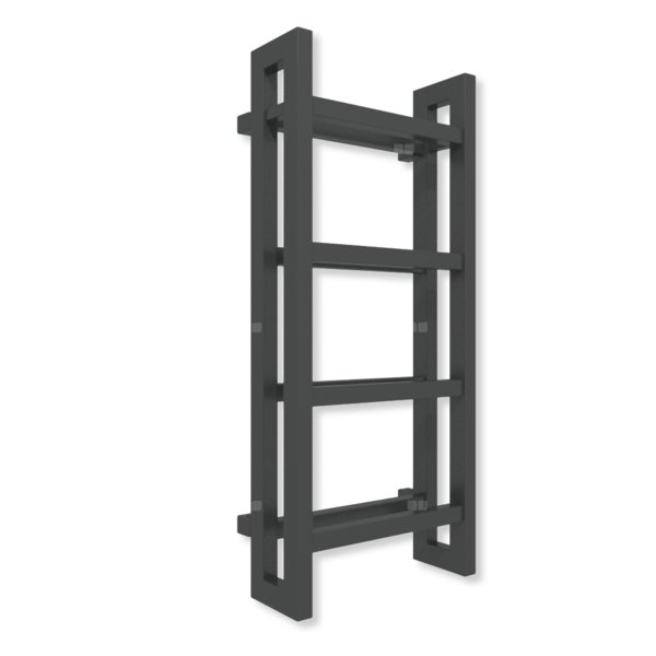 Grzejnik elektryczny TERMA STAND E 920 x 400 mm, kolor czarny jak kruk soft, moc 400 W, podłączenie E1, kabel prosty bez wtyczki z maskownicą czarny