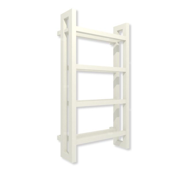 Grzejnik elektryczny TERMA STAND E 920 x 500 mm, kolor rumieniec, moc 400 W, podłączenie E1, kabel prosty bez wtyczki z maskownicą biały