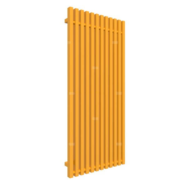 Grzejnik elektryczny TERMA TRIGA E 1300 x 580 mm, kolor żółty sygnałowy RAL1003, moc 1000 W, podłączenie E1, kabel przyłącze ts1/ss1