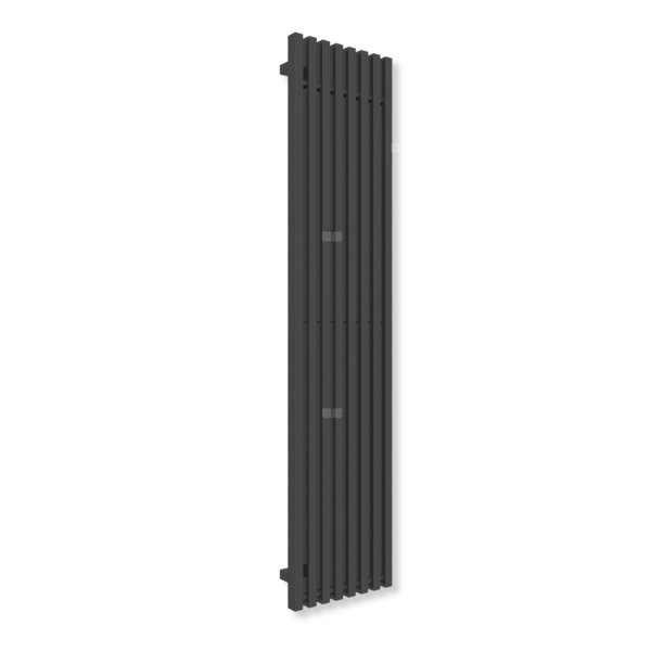 Grzejnik elektryczny TERMA TRIGA E 1700 x 380 mm, kolor czarny sygnałowy RAL9004, moc 800 W, podłączenie E8, kabel przyłącze ts1/ss1